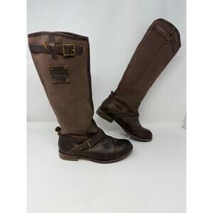 CAT by Catepillar Corrine Canvas and Leather Riding Boot size 6.5